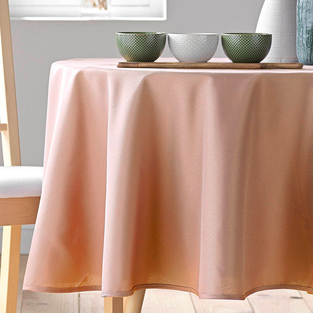 Essentiel Blush – Ensfarget rund duk Ø 180 cm, nærbilde