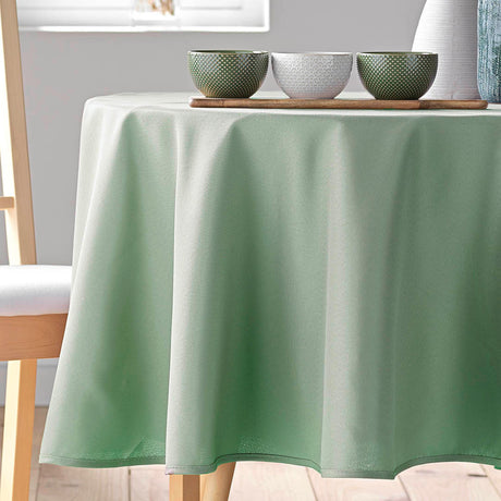 Essentiel Sauge – Ensfarget rund duk Ø 180 cm, nærbilde