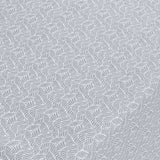 Estes Bølgeblad Lys Grå – Akrylduk med antiskli, 180 cm bred, mønster
