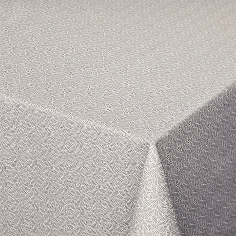 Estes Bølgeblad Sand – Akrylduk med antiskli, 180 cm bred, hjørne