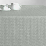 Estes Bølgeblad Støvet Grønn – Akrylduk med antiskli, 160 cm bred, bord