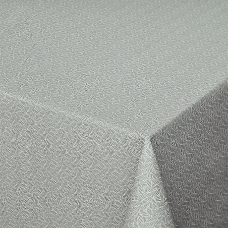 Estes Bølgeblad Støvet Grønn – Akrylduk med antiskli, 160 cm bred, hjørne