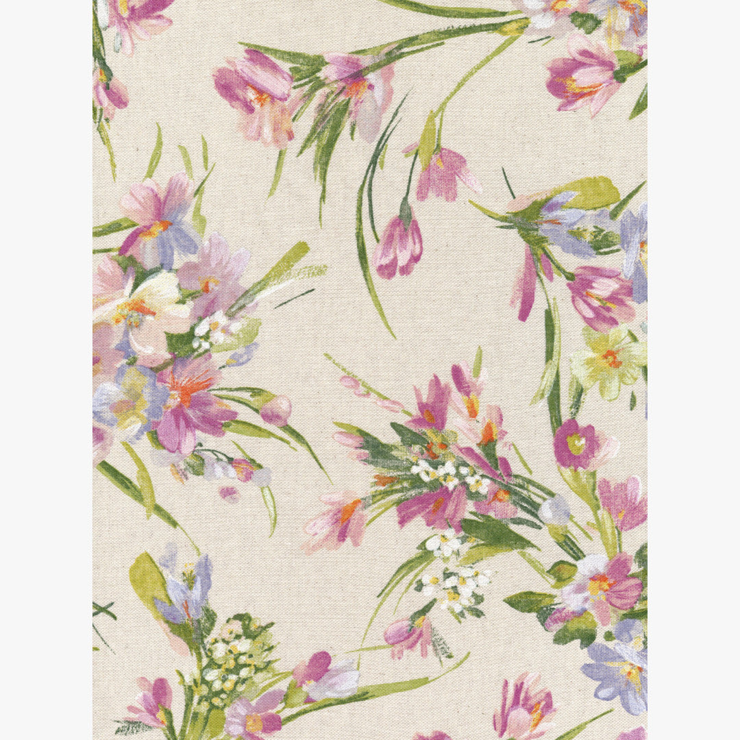 Fiori di Prato – Akrylduk i linlook med ville blomster mønster