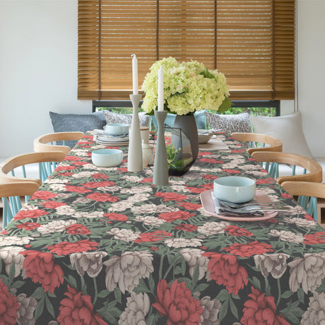 Florea Anthracite – Ekstra kraftig voksduk med tekstillook, miljø