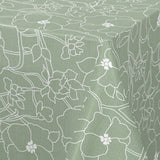 Flower Jam Sage – Captain Cook voksduk med diskret blomsterprint, hjørne