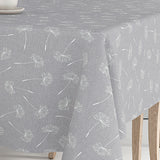 Frøvik Grå – Ekstra bred voksduk i linlook, 180 cm, hjørne