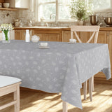 Frøvik Grå – Ekstra bred voksduk i linlook, 180 cm, kjøkkenmiljø