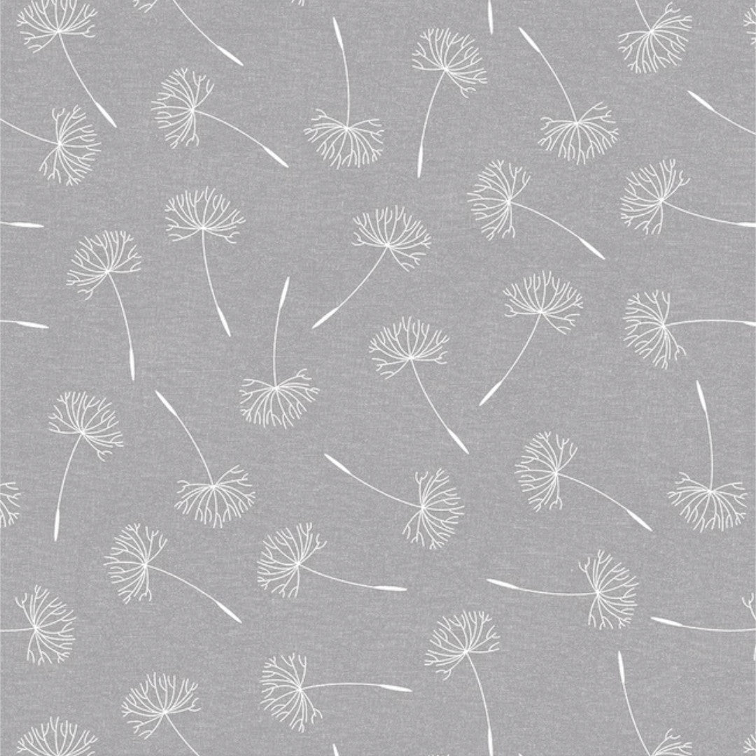 Frøvik Grå – Rund voksduk med kantbånd Ø 180 cm, mønster