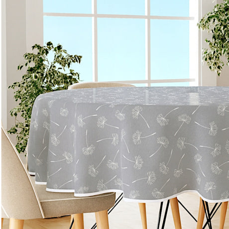 Frøvik Grå – Rund voksduk med kantbånd Ø 180 cm, nærbilde