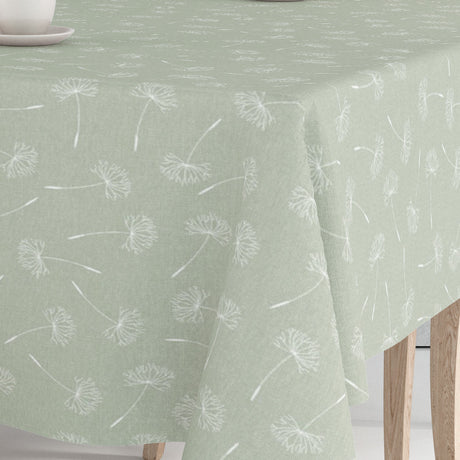 Frøvik Grønn – Ekstra bred voksduk i linlook, 180 cm, hjørne