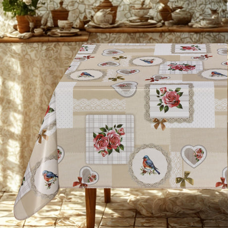 Fuglesang & Roser – Voksduk i nostalgisk stil, miljø