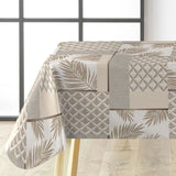 Ginger Luxury Naturel – Voksduk med botanisk patchworkmønster, hjørne