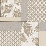 Ginger Luxury Naturel – Voksduk med botanisk patchworkmønster