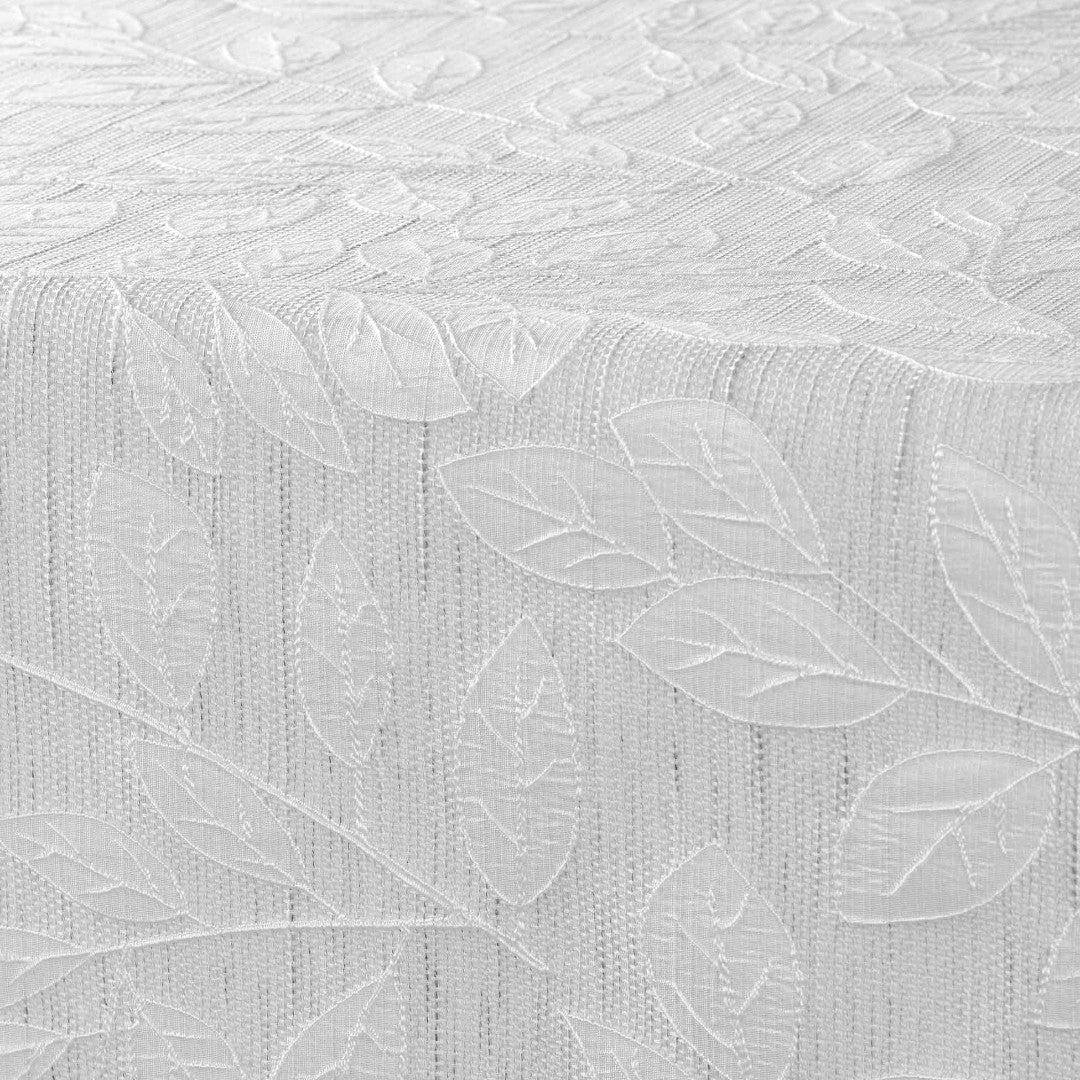 Gipsy – Damaskduk med vevd bladmønster – 140 x 240 cm, nærbilde
