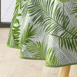 Green Feuilles – rund voksduk Ø 155 cm, kant