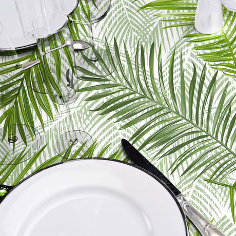 Green Feuilles – rund voksduk Ø 155 cm, nærbilde