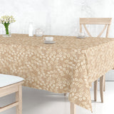 Hessian Leaf Beige – Lett preget voksduk med bladmotiv