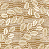 Hessian Leaf Beige – Lett preget voksduk med bladmotiv, nærbilde