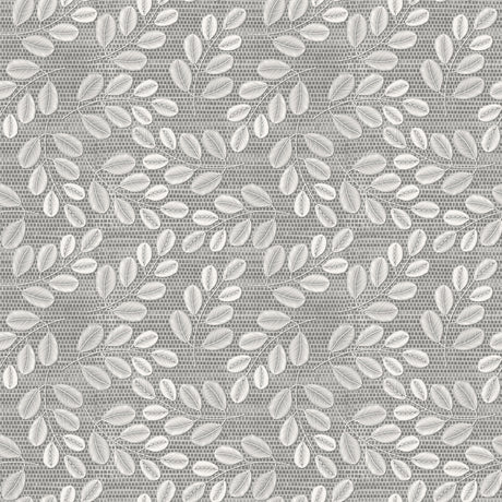 Hessian Leaf Grå – Lett preget voksduk med bladmotiv, mønster