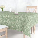 Hessian Leaf Grønn – Lett preget voksduk med bladmotiv