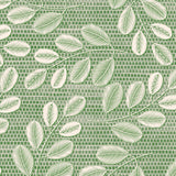 Hessian Leaf Grønn – Lett preget voksduk med bladmotiv, nærbilde