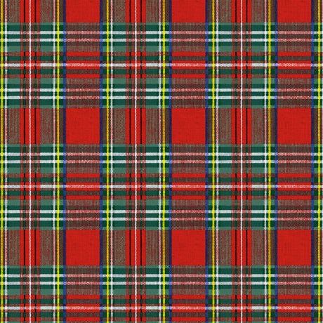 Highland Red – voksduk med klassisk skotsk ruter, mønster