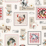 Jolie Ferme – Voksduk med bondegårdsidyll og franske detaljer, mønster