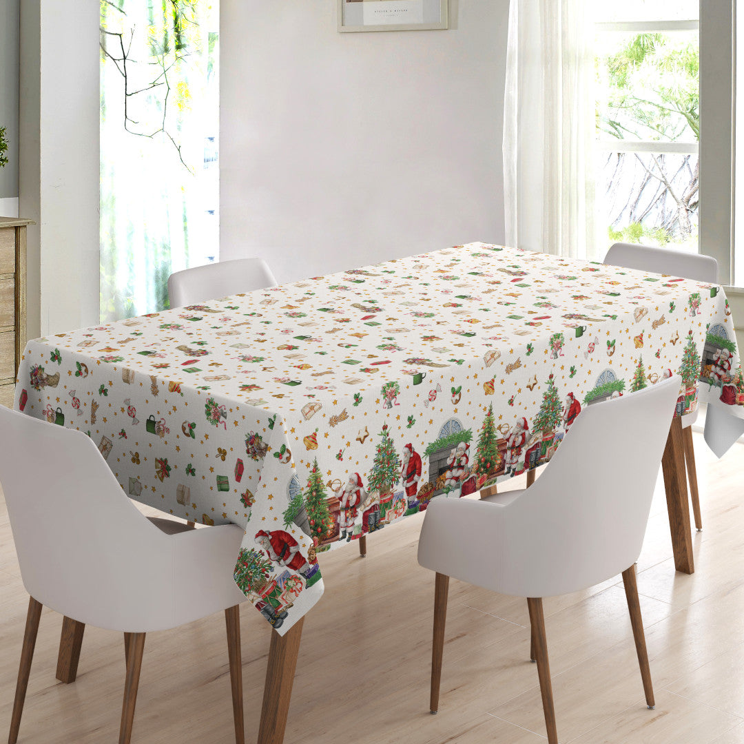 Julmys med Tomten – Julvaxduk med klassiska motiv, miljö