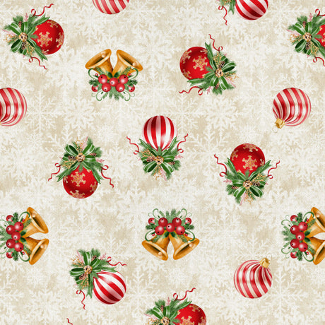 Juleklokke – Juleakrylduk med julekuler, mønster