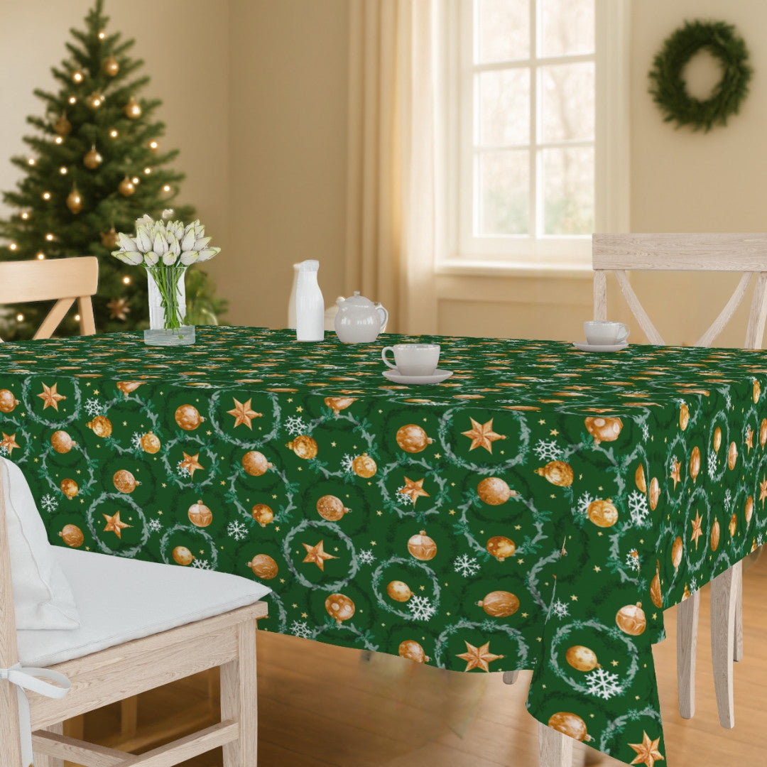 Julekuler & Kranser – Grønn julevoksduk, miljø