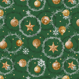 Julekuler & Kranser – Grønn julevoksduk, mønster