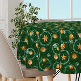 Julekuler & Kranser – Grønn rund julevoksduk