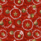 Julekuler & Kranser – Rød julevoksduk, mønster