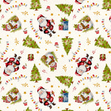 Julenisse & Snømann – Juleakrylduk med klassisk julestemning, mønster