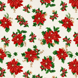 Julestjerne & Eføy – Klassisk juleduk med akrylbelegg, mønster