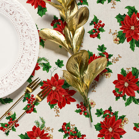 Julestjerne & Eføy – Klassisk juleduk med akrylbelegg