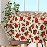 Julestjerne & Eføy – Rund klassisk juleduk med akrylbelegg