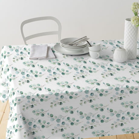 Junos Eucalyptus – Akrylduk med akvarellblader bord