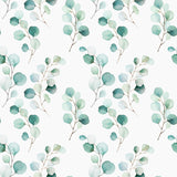 Junos Eucalyptus – Akrylduk med akvarellblader mønster