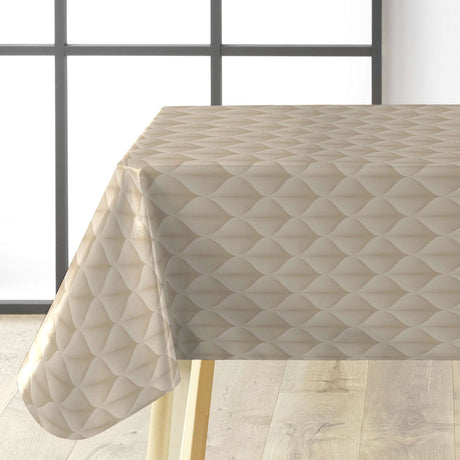 Kalini Luxury Natural – Voksduk med grafisk mønster i flott 3D-effekt, hjørne