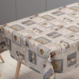 Killingegalleri – Beige voksduk med kattunger i rammer, bordende