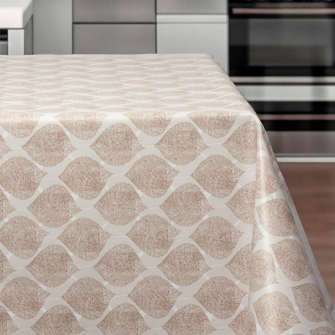 Leafy Soft Sand – voksduk med mykt grafisk uttrykk