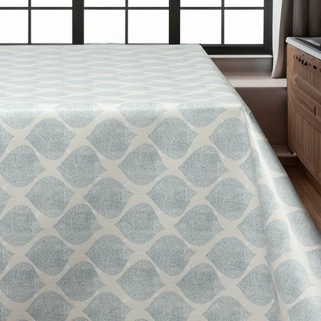 Leafy Soft Blue – voksduk med mykt grafisk uttrykk