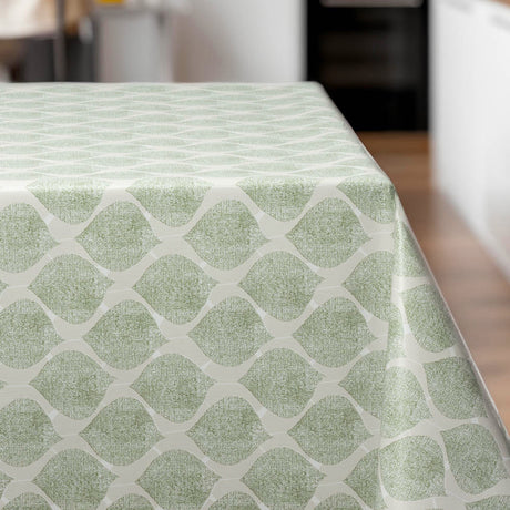 Leafy Soft Green – voksduk med mykt grafisk uttrykk