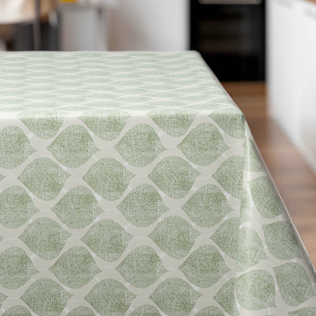 Leafy Soft Green – voksduk med mykt grafisk uttrykk