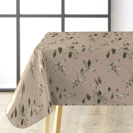 Liane Golden Vine – Voksduk med bladranker i grønne og gyldne nyanser, hjørne