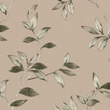 Liane Golden Vine – Voksduk med bladranker i grønne og gyldne nyanser