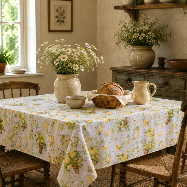 Limoncello Garden – Voksduk med sitronmotiv, landmiljø