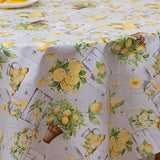 Limoncello Garden – Voksduk med sitronmotiv, nærbilde