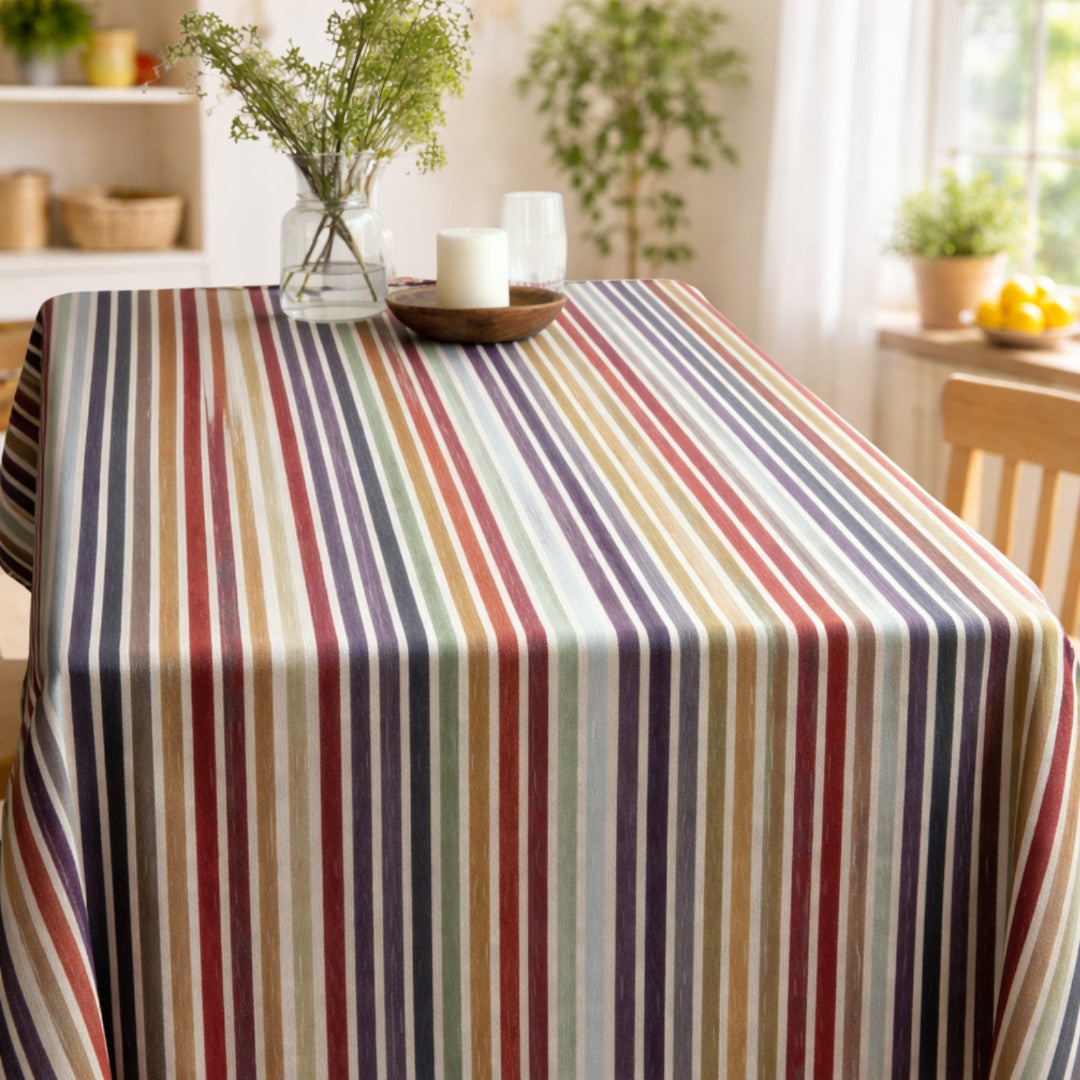 Linea Viva – Akrylduk med levende striper, bordende